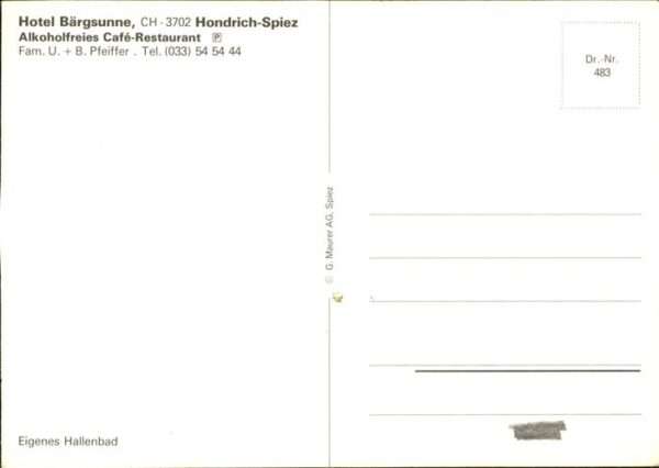 Hondrich Spiez Hotel Bärgsunne – Bild 2