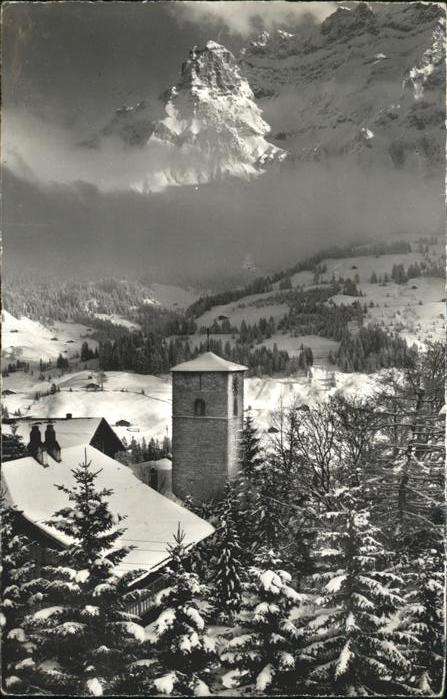 Adelboden Kirche und Nünihorn
