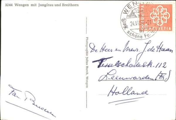 Wengen BE mit Jungfrau und Breithorn – Bild 2