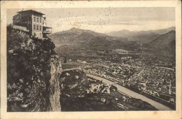 Trento Funivia Sardagna Aussicht auf Stadt