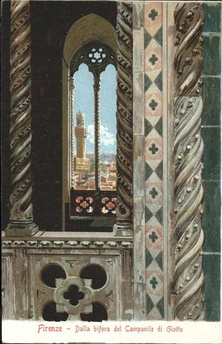 Firenze Florenz Dalla bifora del Campanile di Giotto
