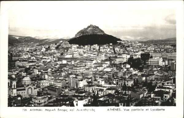 Athenes Athen Vue partielle et Lycabette Ruine Lykabe