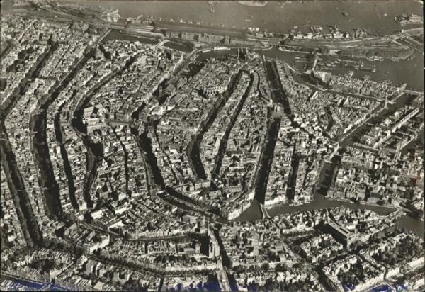 Amsterdam Niederlande Stadtzentrum Fliegeraufnahme