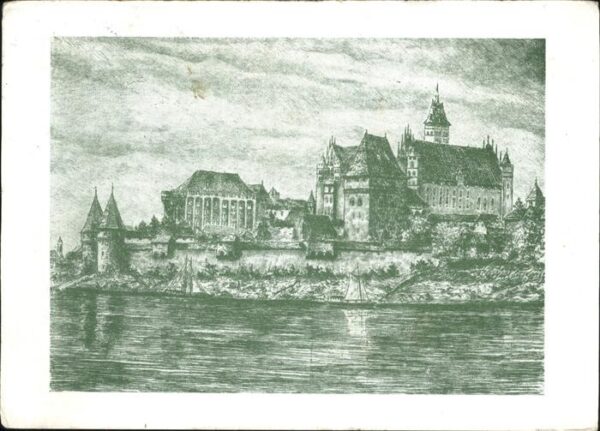 Marienburg Westpreussen Künstlerkarte nach einer Original Radie