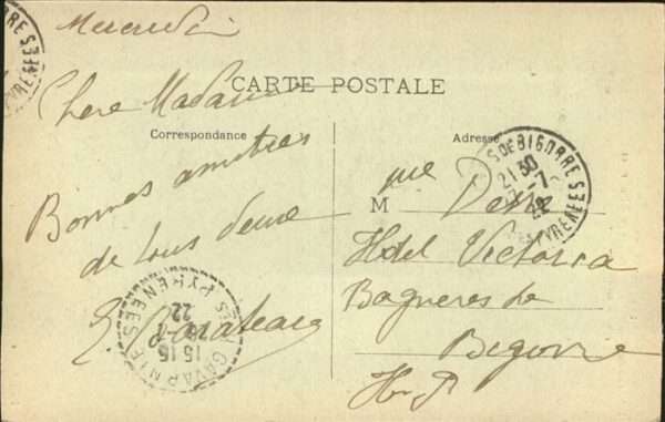 Luz-Saint-Sauveur Hautes Pyrenees Col du Tourmalet Stempel auf AK – Bild 2
