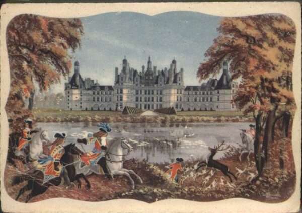 Chambord Blois Chateaux de la Loire Reproduction aquar