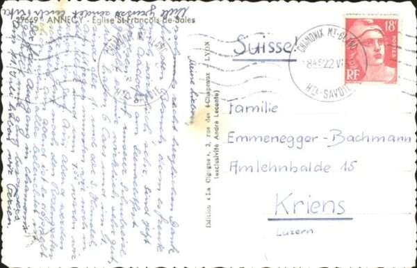 Annecy Haute-Savoie Eglise St. Francois de Sales pont – Bild 2