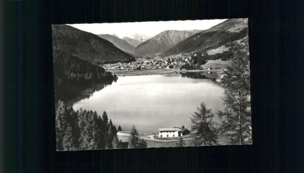 Davos GR Blick über Davosersee Tinzenhorn Albula