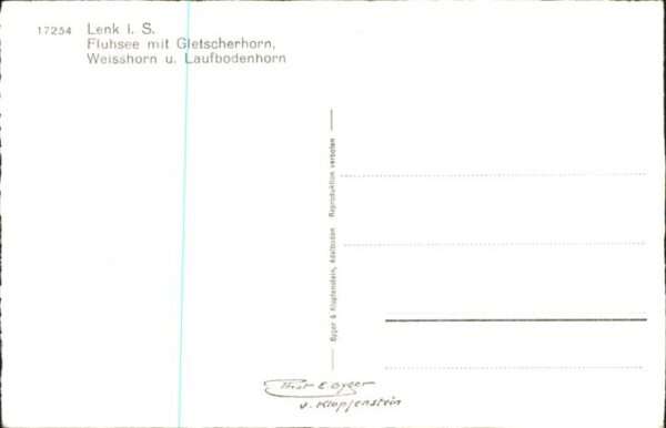 Lenk Simmental Fluhsee mit Gletscherhorn Weisshorn und – Bild 2