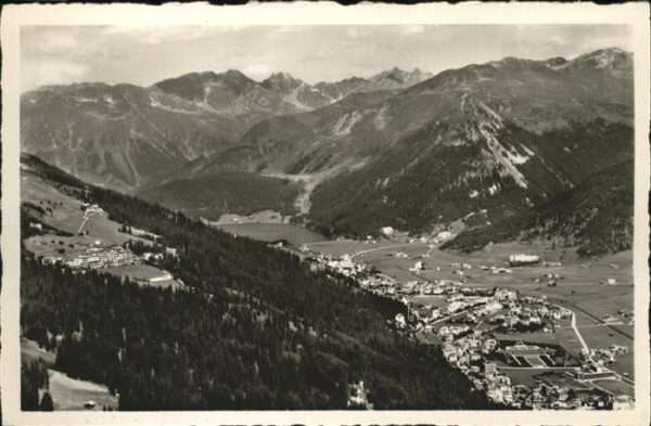Davos GR Panorama Blick gegen Seehorn Rätikon Sc