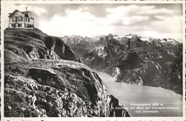 Stoos SZ Fronalpstock Gasthaus mit Blick auf Vie