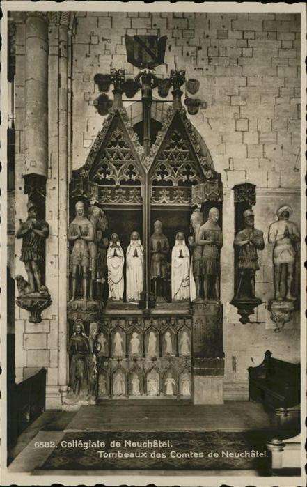 Neuchatel NE Collegiale de Neuchatel Tombeaux des Co