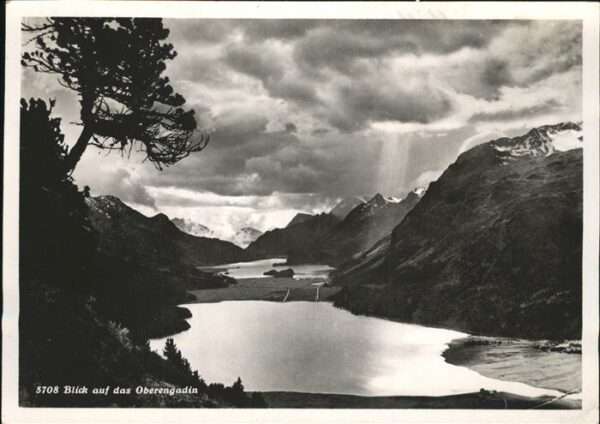 Pontresina Blick auf das Oberengadin Bergsee