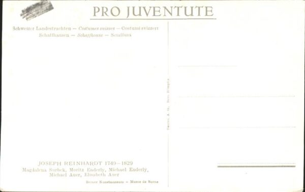 Kuenstlerkarte Joseph Reinhardt Schweiz Trachten – Bild 2