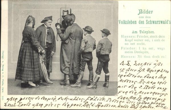 Schwarzwald Volksleben Am Telefon