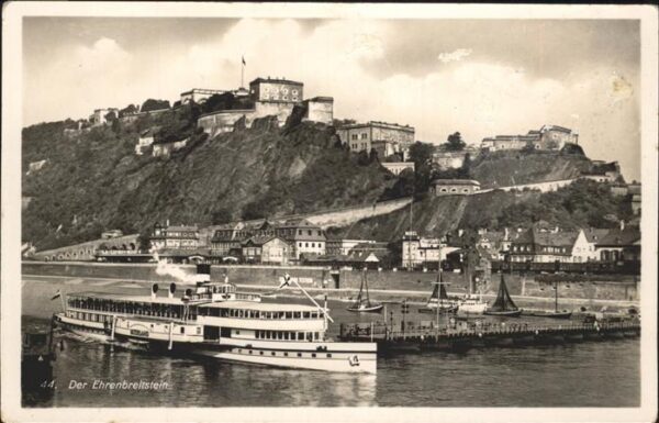 Dampfer Seitenrad Vaterland Ehrenbreitstein Koblenz
