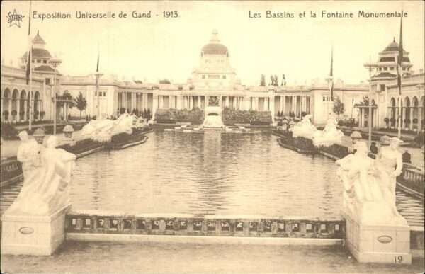 Exposition Universelle Gand 1913 Bassins Fontaine Monumentale