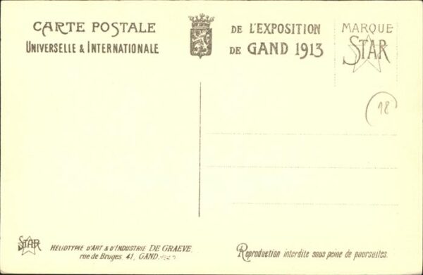 Exposition Universelle Gand 1913 Cour d_Honneur Fontaine Monumentale – Bild 2