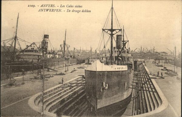 Dampfer Oceanliner Anvers Les Cales seches
