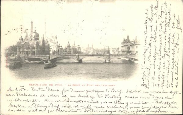 Exposition Universelle Paris 1900 Seine Pont des Invalides