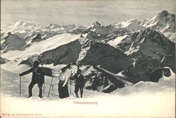 Bergsteigen Klettern Titlisbesteigung Photoglob Nr. 3078