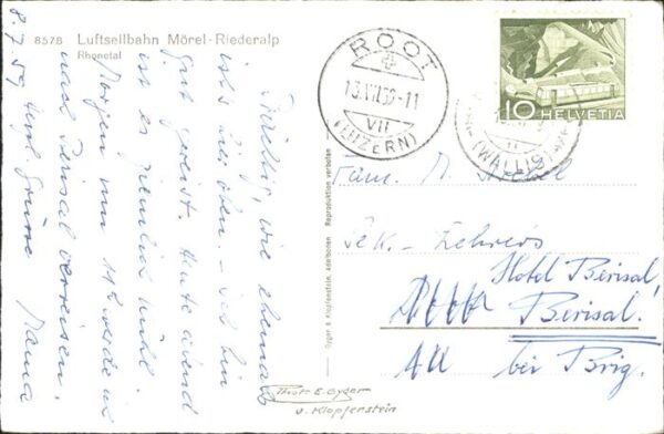 Seilbahn Mörel-Riederalp Rhonetal – Bild 2