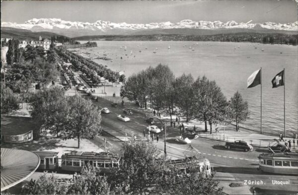 Strassenbahn Zürich Utoquai Photoglob-Wehrli 801
