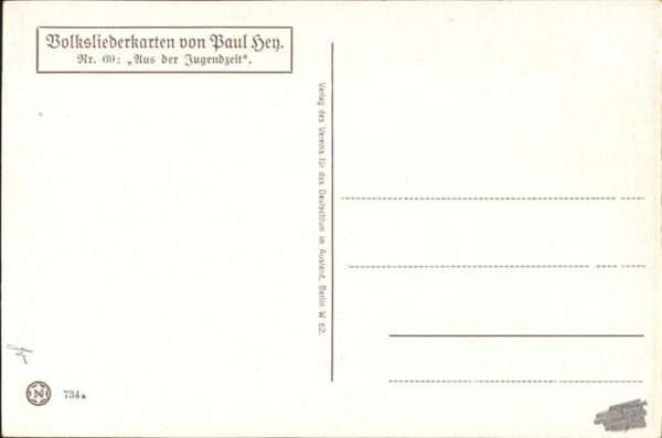 Kuenstlerkarte Paul Hey Volksliederkarte Nr. 69 Aus de – Bild 2