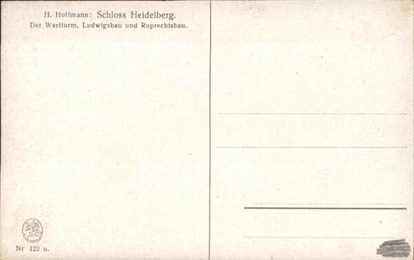 Hoffmann Heinrich Schloss Heidelberg Nr. 122 – Bild 2