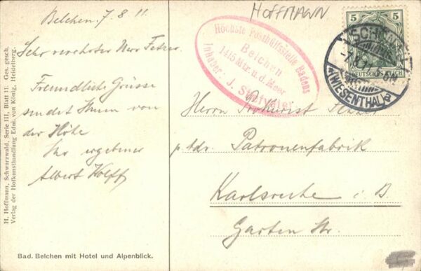 Hoffmann Heinrich Bad Bellchen Hotel Alpen – Bild 2