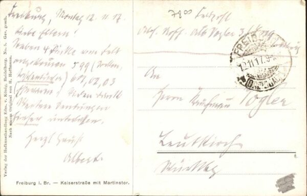 Hoffmann Heinrich Freiburg i. Br. Kaiserstrasse Martinsto – Bild 2