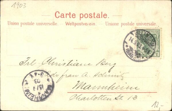 Briefmarken auf Postkarte Schweiz Canton de Vaud – Bild 2