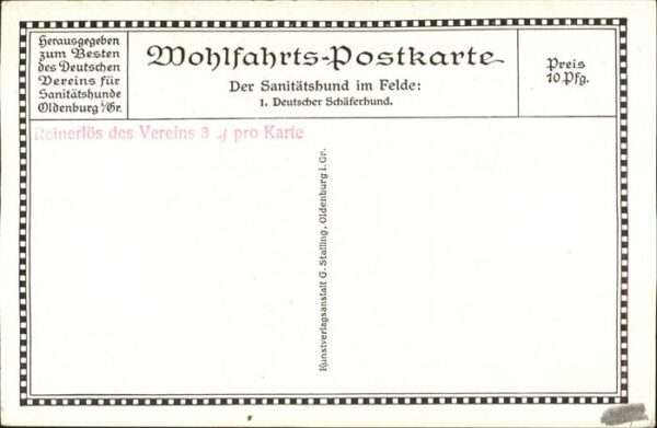 Schaeferhunde Rotes Kreuz Künstlerkarte J.W.v.d. Heid – Bild 2