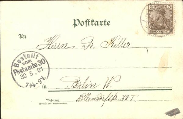 Muenze auf Ak Glücks-Packetadresse Wohlleben – Bild 2