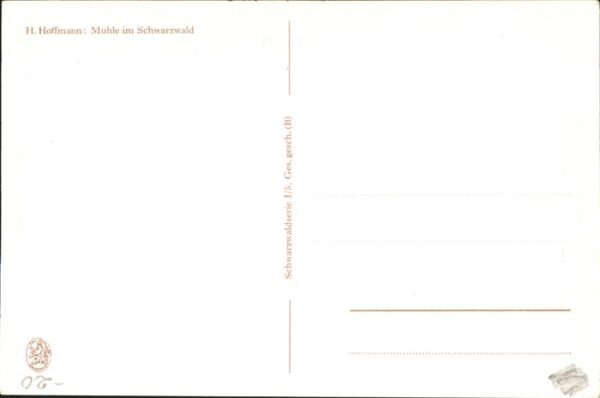 Hoffmann Heinrich Wassermühle Schwarzwald – Bild 2