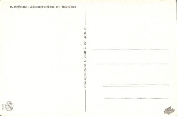 Hoffmann Heinrich Schwarzwaldhaus Kapellchen – Bild 2