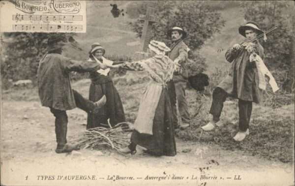Liederkarte Types Auvergne La Bourree Geige