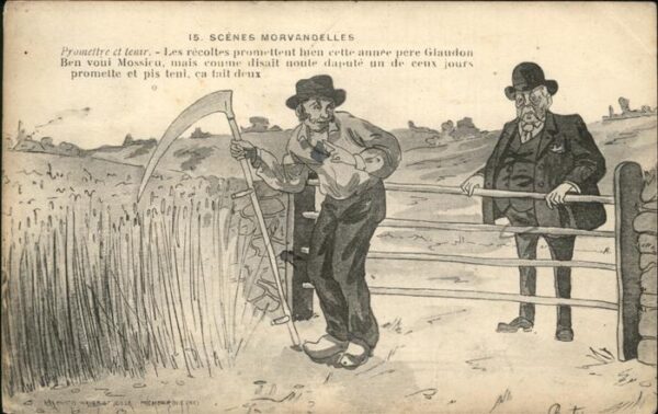 Landwirtschaft Scenes Morvandelles Bauer Sense
