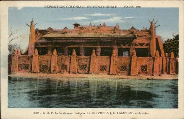 Exposition Internationale Paris 1937 Restaurant indigene G. Olivier