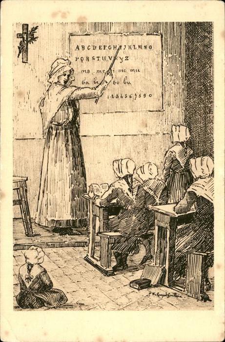 Kuenstlerkarte Schule Jeanne Antide Zeichnung