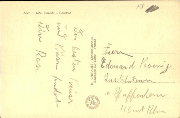 Exposition Internationale Paris 1937 Pavillon de Bourgogne Franche Comte – Bild 2