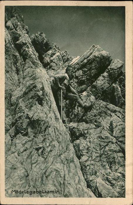 Bergsteigen Klettern Mädelgabelkamin