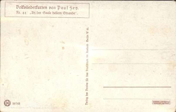 Hey Paul Nr. 44 An der Saale hellem Strande Volkslie – Bild 2
