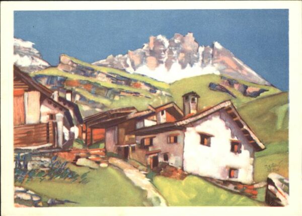 Kuenstlerkarte Alp Arnotz im Fallertal Graubünden Pro