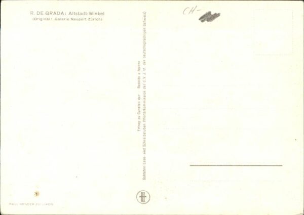Kuenstlerkarte Altstadt Winkel Galerie Neupert Zürich – Bild 2