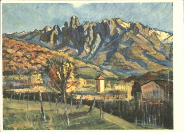 Kuenstlerkarte Tessiner Landschaft Pro Infirmis Renato