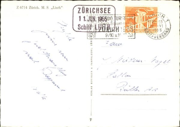 Schiffe Ships Navires M.S. Linth Zürich – Bild 2