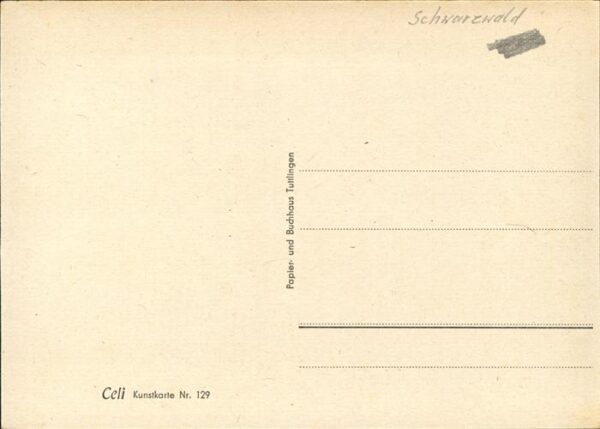 Kuenstlerkarte Celi Nr. 129 Schwarzwald – Bild 2