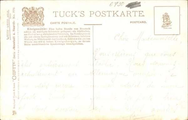 Verlag Tucks Oilette Nr. 779 Neustadt a. Haardt Königsmühle – Bild 2