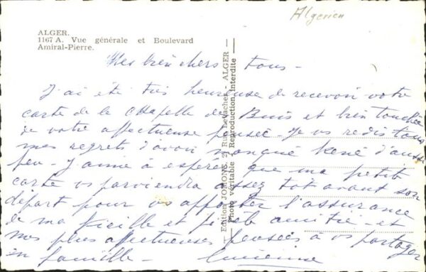 Alger Algerien Vue generale et Boulevard Amiral Pierre – Bild 2